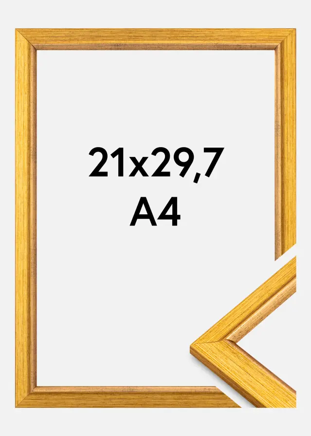 Jämtlands Ramfabrik Frame Marisa Acrylic Glass Gold 21x29.7 cm (A4)