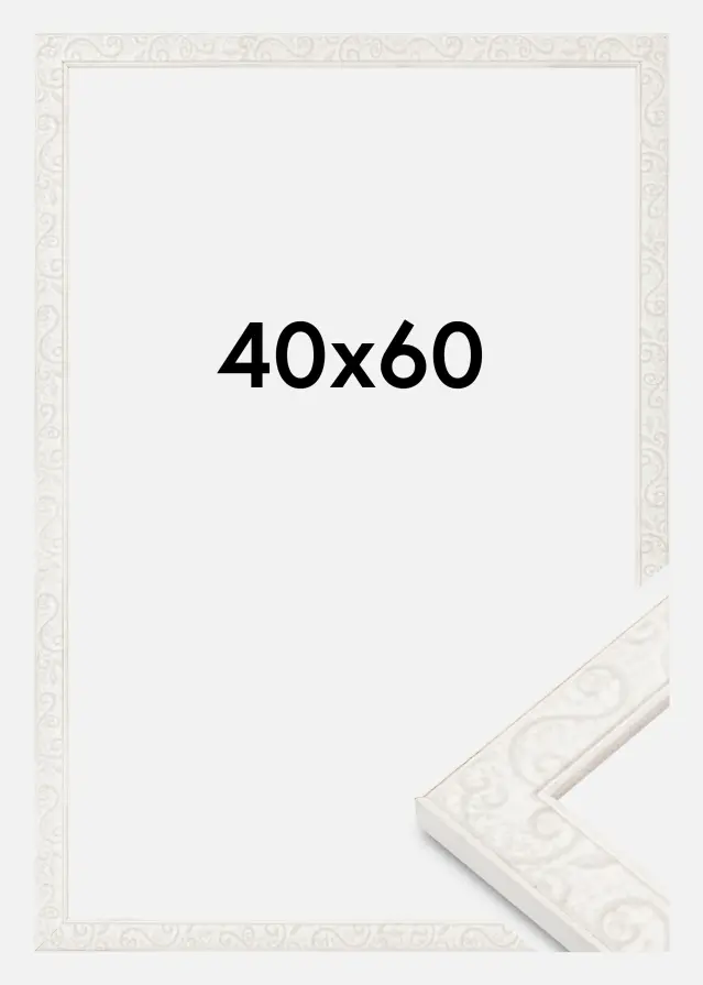 Jämtlands Ramfabrik Frame Milton Acrylic Glass White 40x60 cm