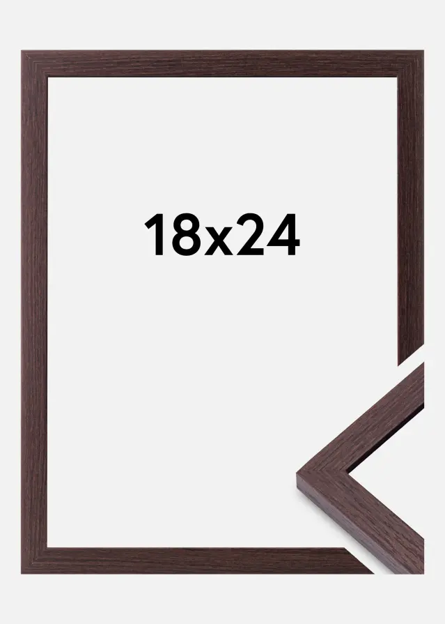 BGA Frame Modern Acrylic Glass Walnut 18x24 cm