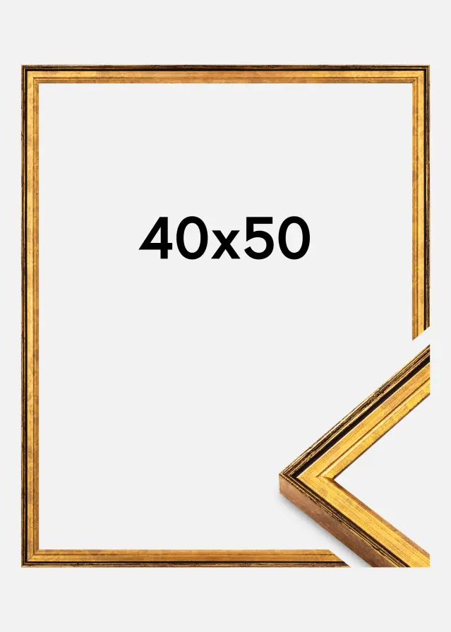 Jämtlands Ramfabrik Frame Ringa Acrylic Glass Gold 40x50 cm