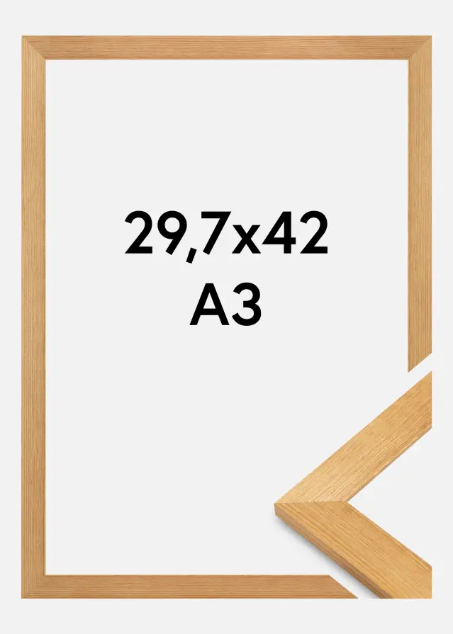 Jämtlands Ramfabrik Frame Sandra Acrylic Glass Oak 29.7x42 cm (A3)