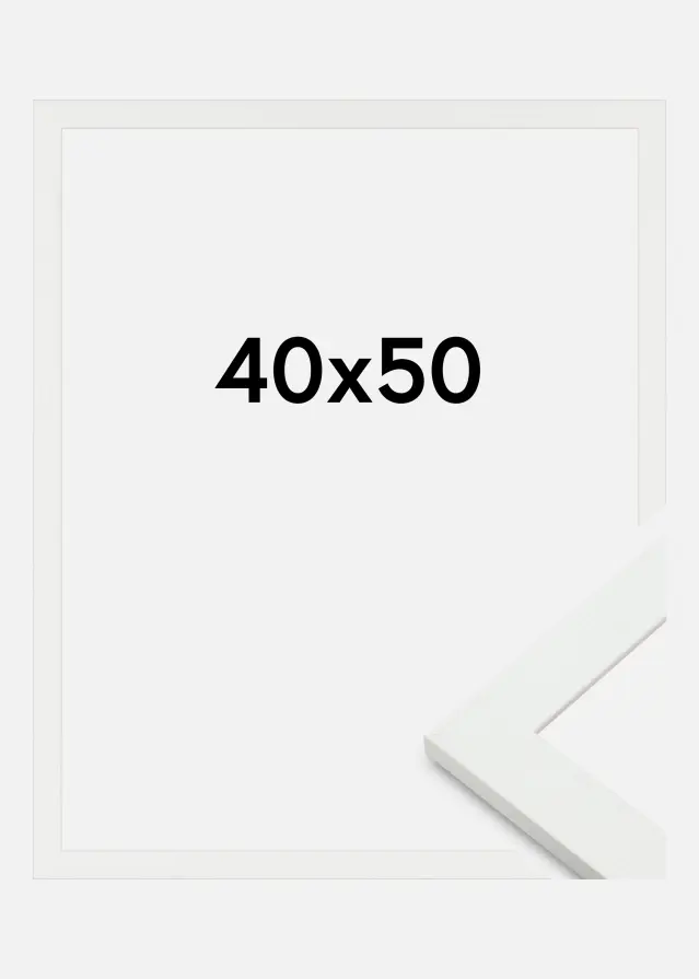 Jämtlands Ramfabrik Frame Sandra Acrylic Glass White 40x50 cm