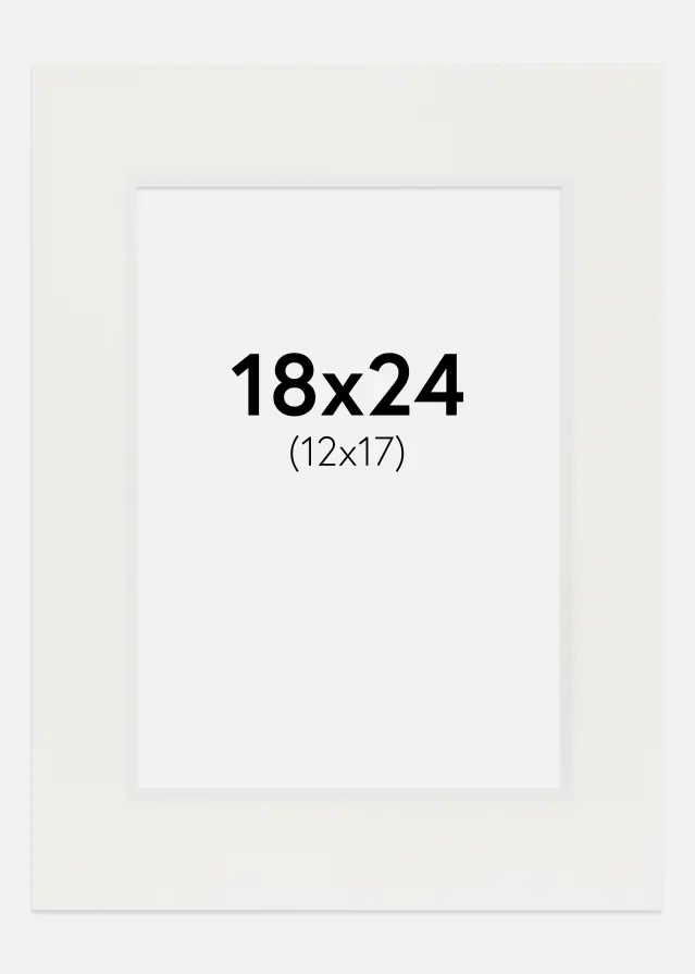 Konstlist Crescent Mount White 3 mm (White Core) 18x24 cm (12x17)