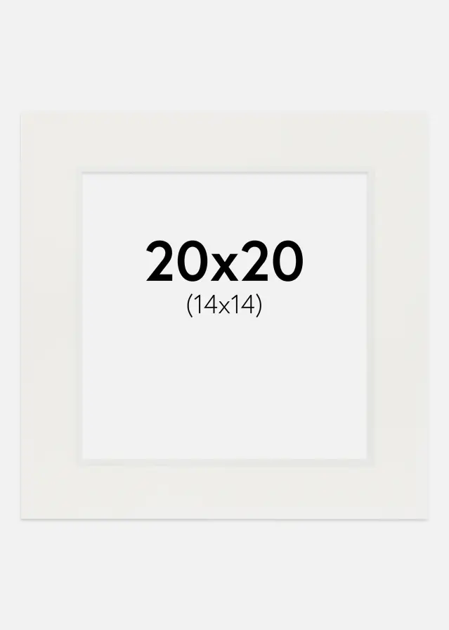 Konstlist Crescent Mount White 3 mm (White Core) 20x20 cm (14x14)