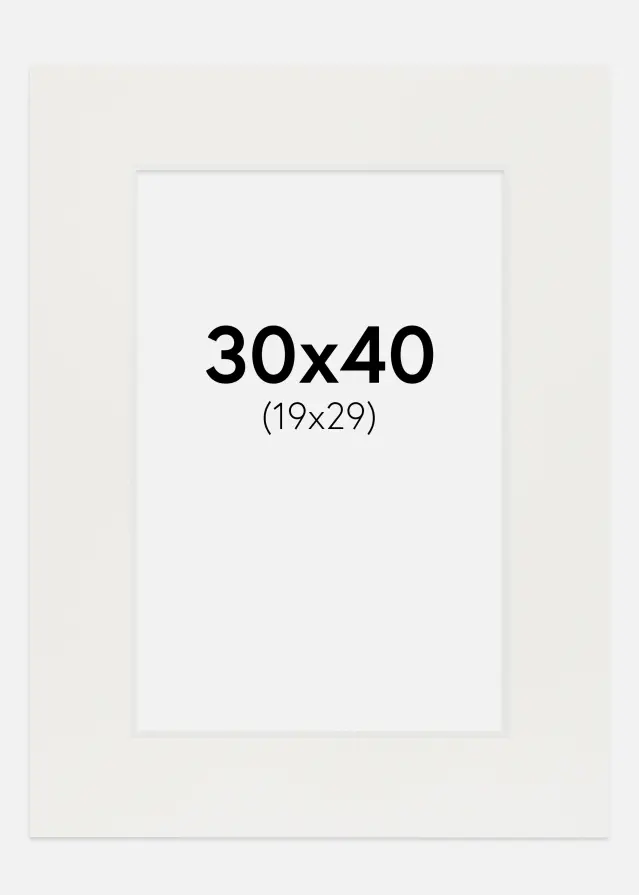 Konstlist Crescent Mount White 3 mm (White Core) 30x40 cm (19x29)