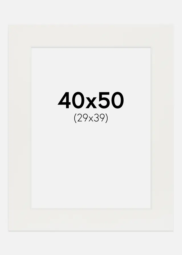 Konstlist Crescent Mount White 3 mm (White Core) 40x50 cm (29x39)