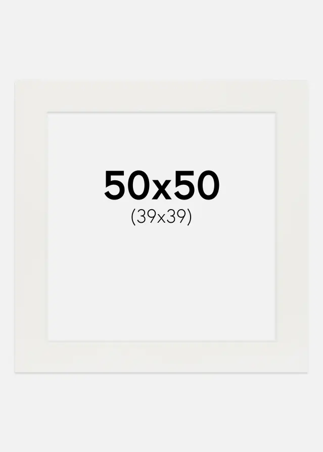 Konstlist Crescent Mount White 3 mm (White Core) 50x50 cm (39x39)
