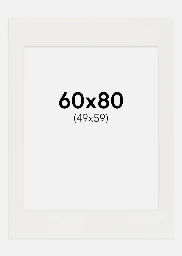 Konstlist Crescent Mount White 3 mm (White Core) 60x80 cm (49x59)