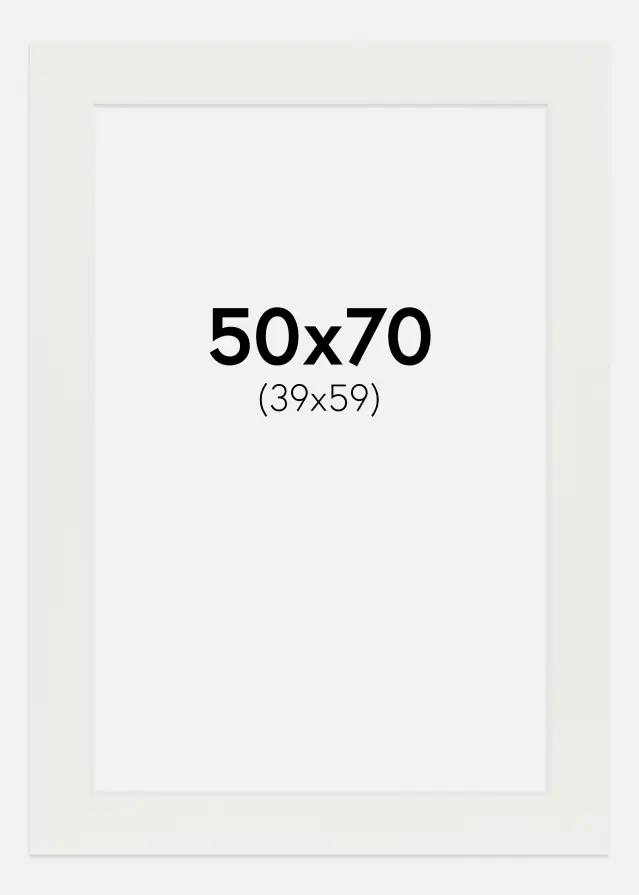 Konstlist Mount White 3 mm (White Core) 50x70 cm (39x59)