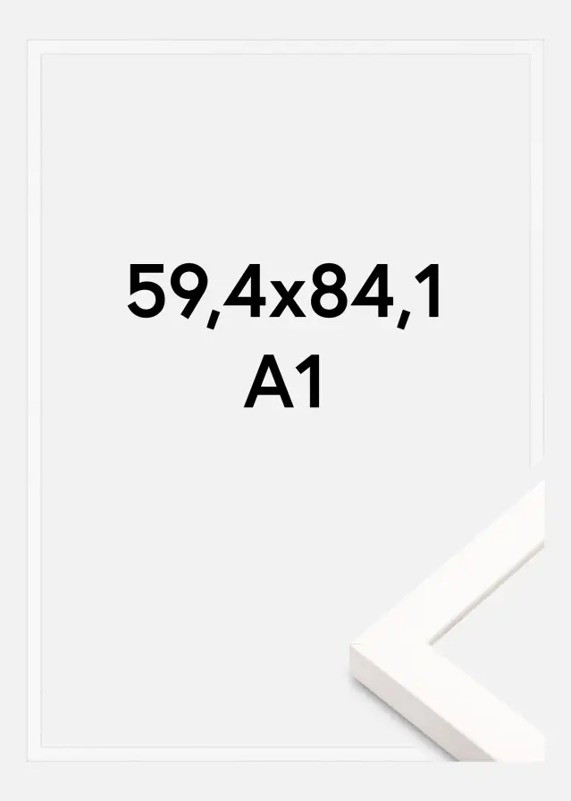 Jämtlands Ramfabrik Frame Brooke Acrylic Glass White 59.4x84.1 cm (A1)