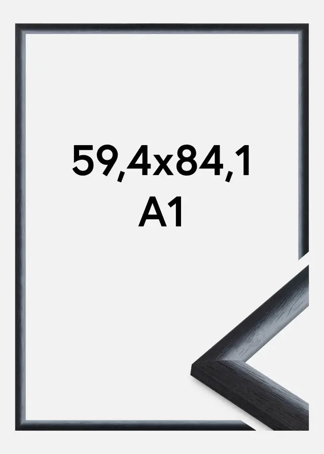 Jämtlands Ramfabrik Frame Cornwall Acrylic Glass Black 59.4x84 cm (A1)