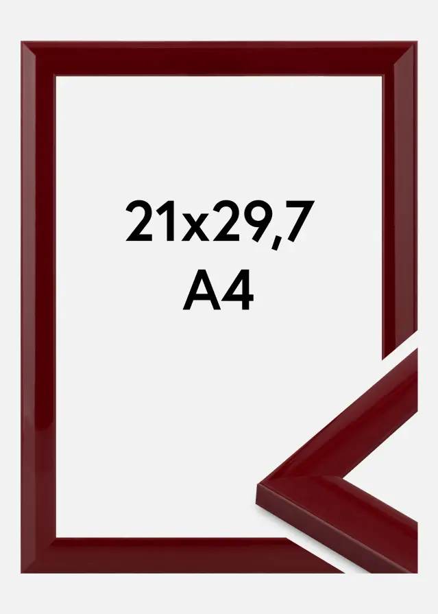 Jämtlands Ramfabrik Frame Dorset Acrylic Glass Dark Red 21x29.7 cm (A4)