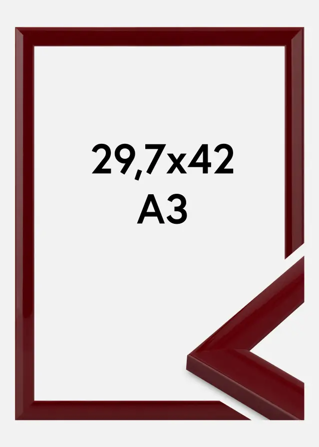 Jämtlands Ramfabrik Frame Dorset Acrylic Glass Dark Red 29.7x42 cm (A3)