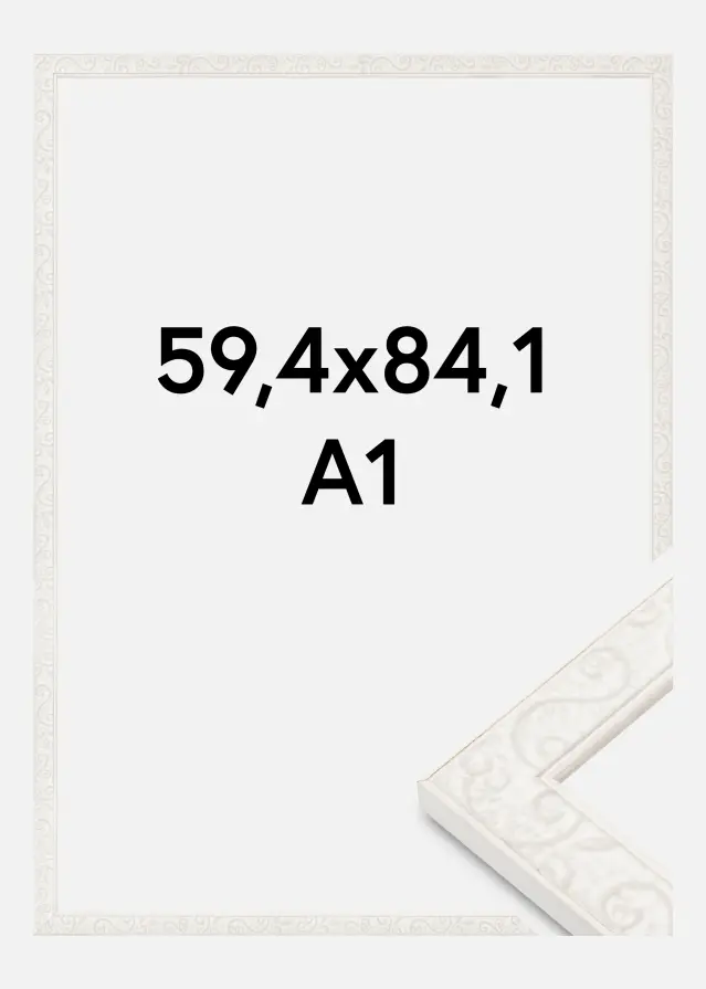 Jämtlands Ramfabrik Frame Milton Acrylic Glass White 59.4x84.1 cm (A1)