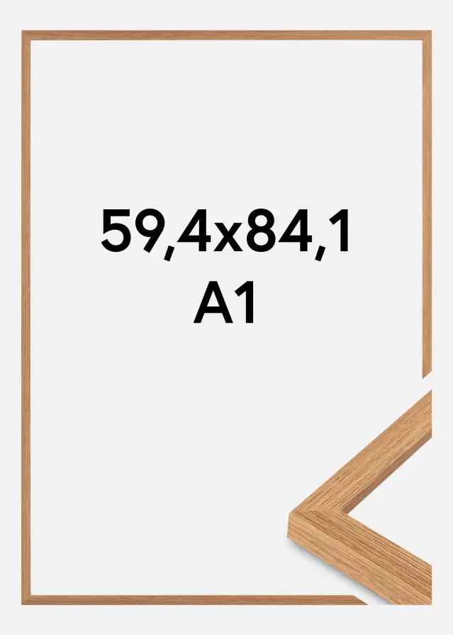 BGA Frame Modern Acrylic Glass Teak 59.4x84cm (A1)