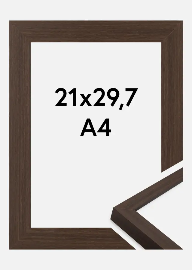 Jämtlands Ramfabrik Frame Wells Acrylic Glass Brown 21x29.7 cm (A4)
