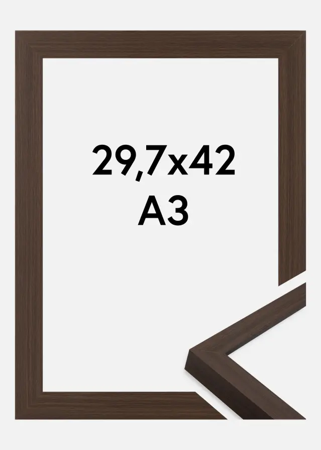 Jämtlands Ramfabrik Frame Wells Acrylic Glass Brown 29.7x42 cm (A3)