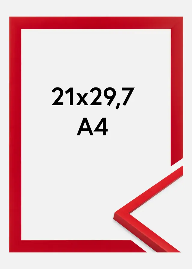 Jämtlands Ramfabrik Frame Kent Acrylic Glass Red 21x29.7 cm (A4)