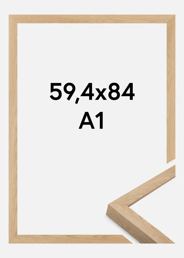 Jämtlands Ramfabrik Frame Wells Acrylic Glass Oak 59.4x84 cm (A1)