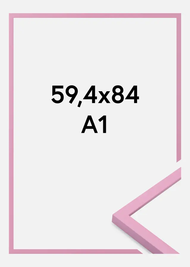 Jämtlands Ramfabrik Frame Kent Acrylic Glass Pink 59.4x84 cm (A1)