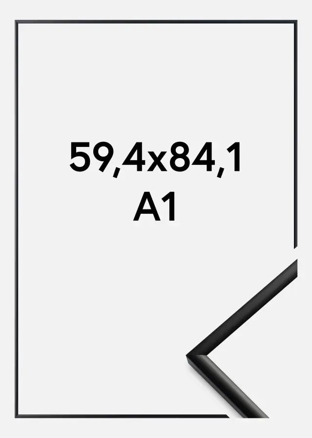 BGA Frame New Lifestyle Acrylic Glass Matt Black 59.4x84 cm (A1)