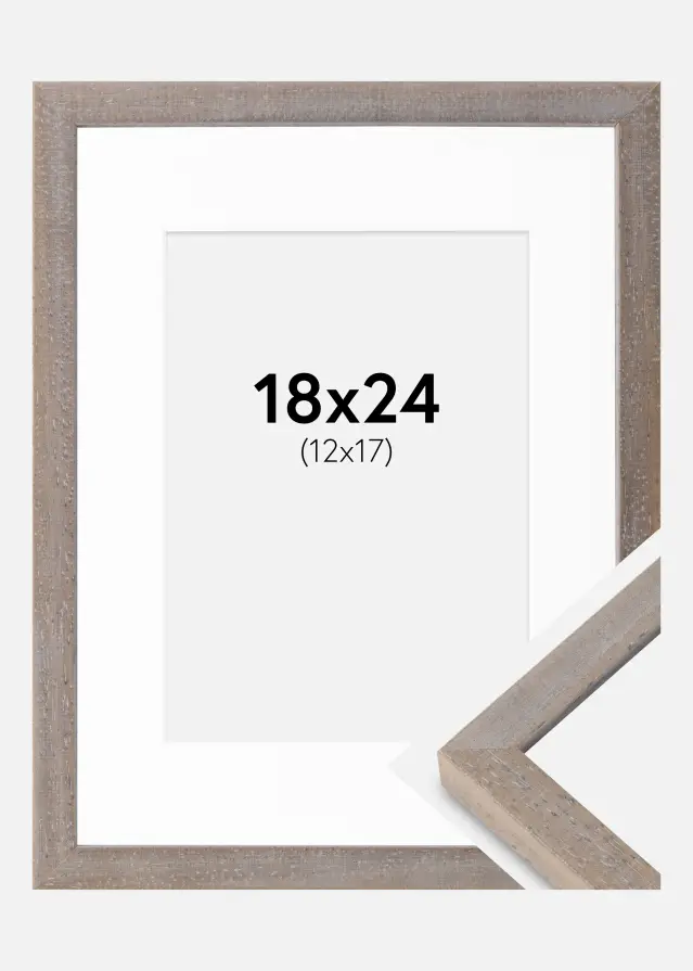 Ram med passepartou Frame Ares Gray 18x24 cm - Mounts White 13x18 cm
