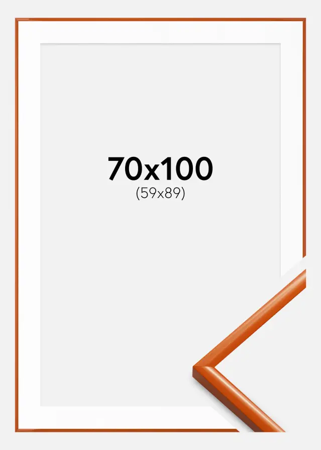 Ram med passepartou Frame New Lifestyle Orange 70x100 cm - Picture Mount White 60x90 cm