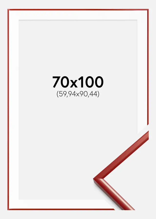 Ram med passepartou Frame New Lifestyle Red 70x100 cm - Mounts White 24x36 inches