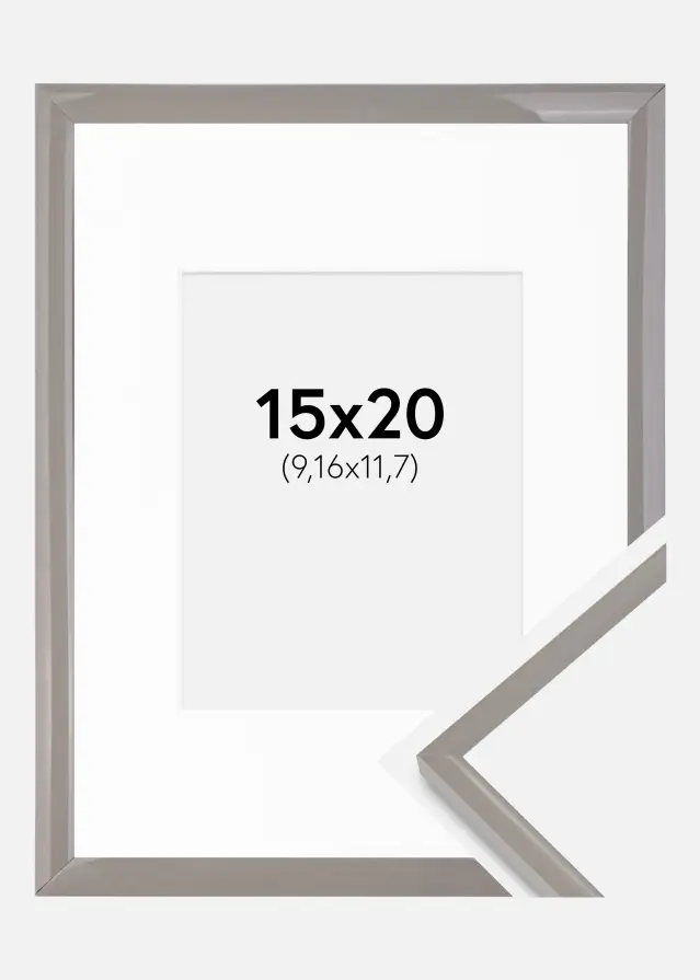 Ram med passepartou Frame New Lifestyle Earth Grey 15x20 cm - Mounts White 4x5 inches