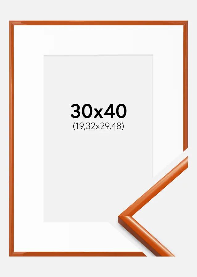 Ram med passepartou Frame New Lifestyle Orange 30x40 cm - Picture Mount White 8x12 inches