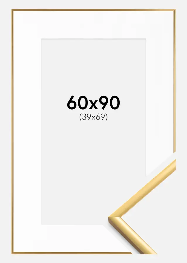 Ram med passepartou Frame New Lifestyle Gold 60x90 cm - Mounts White 40x70 cm