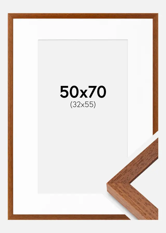 Ram med passepartou Frame Hermes Book 50x70 cm - Mounts White 33x56 cm