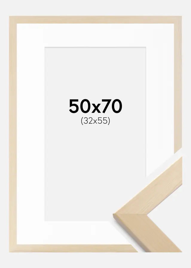 Ram med passepartou Frame Trendline Nature 50x70 cm - Mounts White 33x56 cm