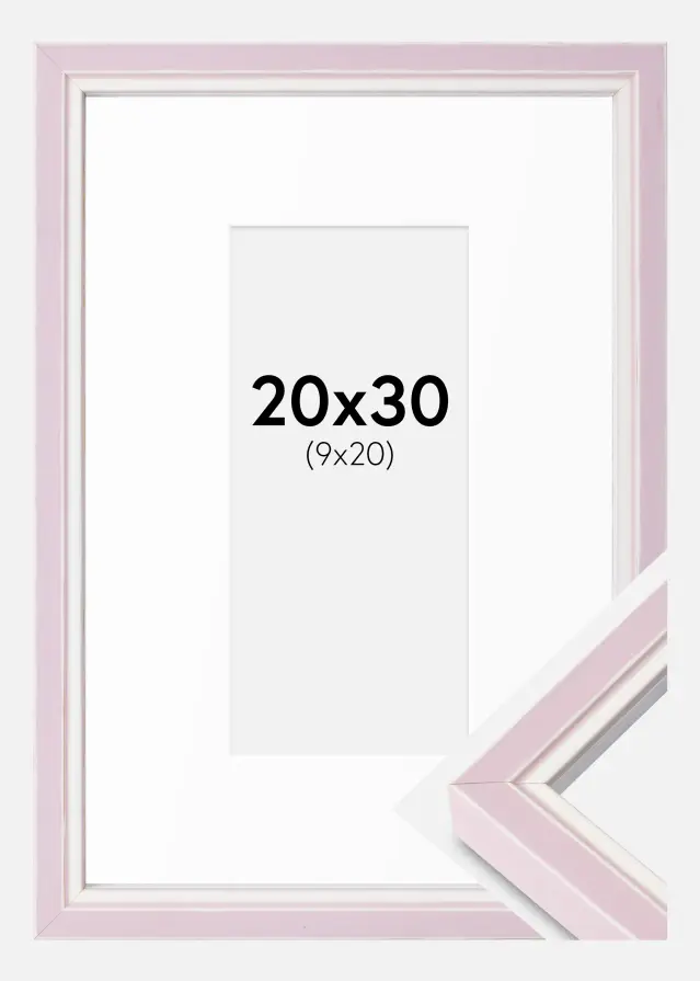 Ram med passepartou Frame Diana Pink 20x30 cm - Mounts White 10x21 cm