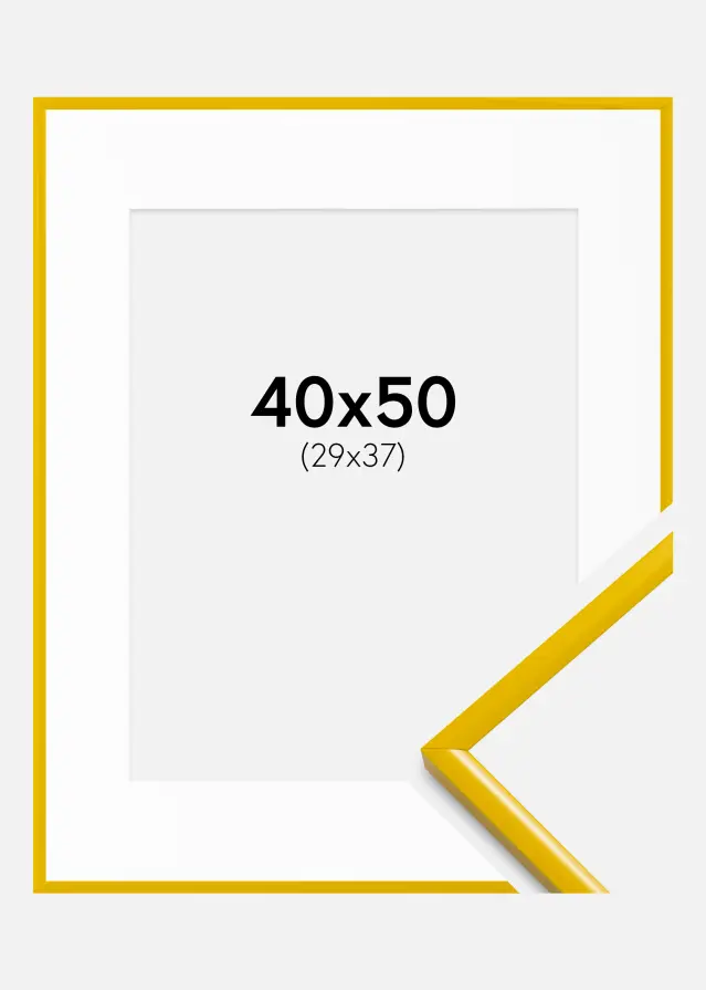 Ram med passepartou Frame New Lifestyle Yellow 40x50 cm - Mounts White 30x38 cm