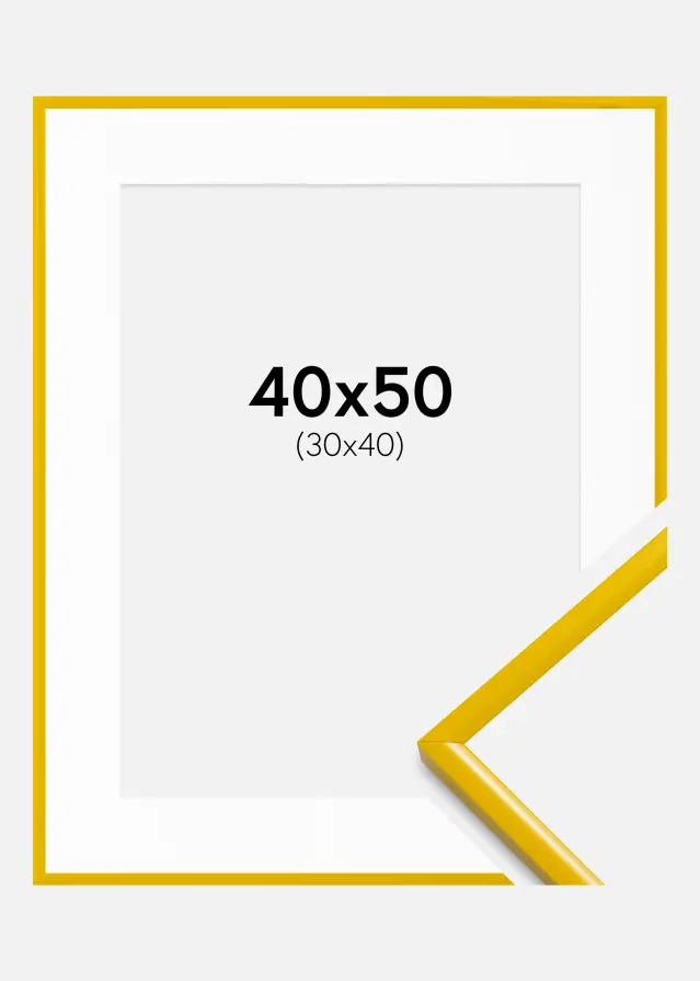 Ram med passepartou Frame New Lifestyle Yellow 40x50 cm - Mounts White 31x41 cm