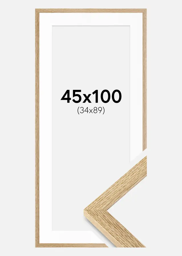 Ram med passepartou Frame Selection Oak 45x100 cm - Mounts White 35x90 cm