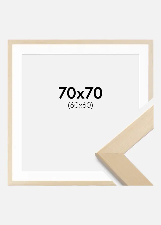 Ram med passepartou Frame Trendline Nature 70x70 cm - Mounts White 61x61 cm