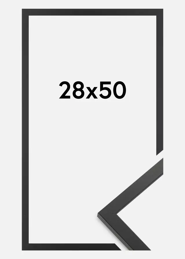 Jämtlands Ramfabrik Frame Trendy Acrylic glass Black 28x50 cm