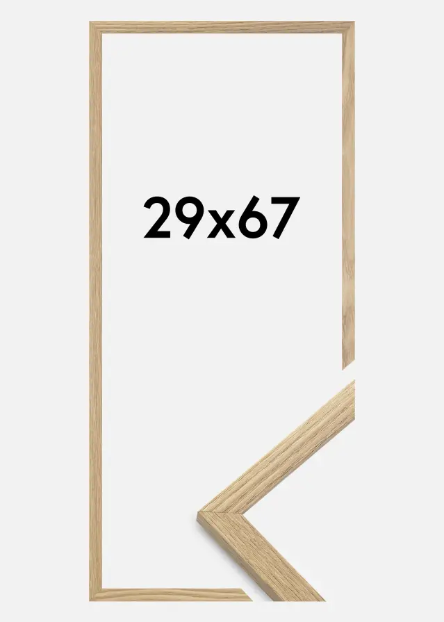Jämtlands Ramfabrik Frame Trendy Acrylic glass Oak 29x67 cm