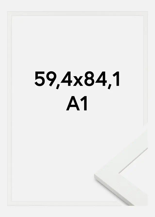Jämtlands Ramfabrik Frame Sandra Acrylic Glass White 59.4x84.1 cm (A1)