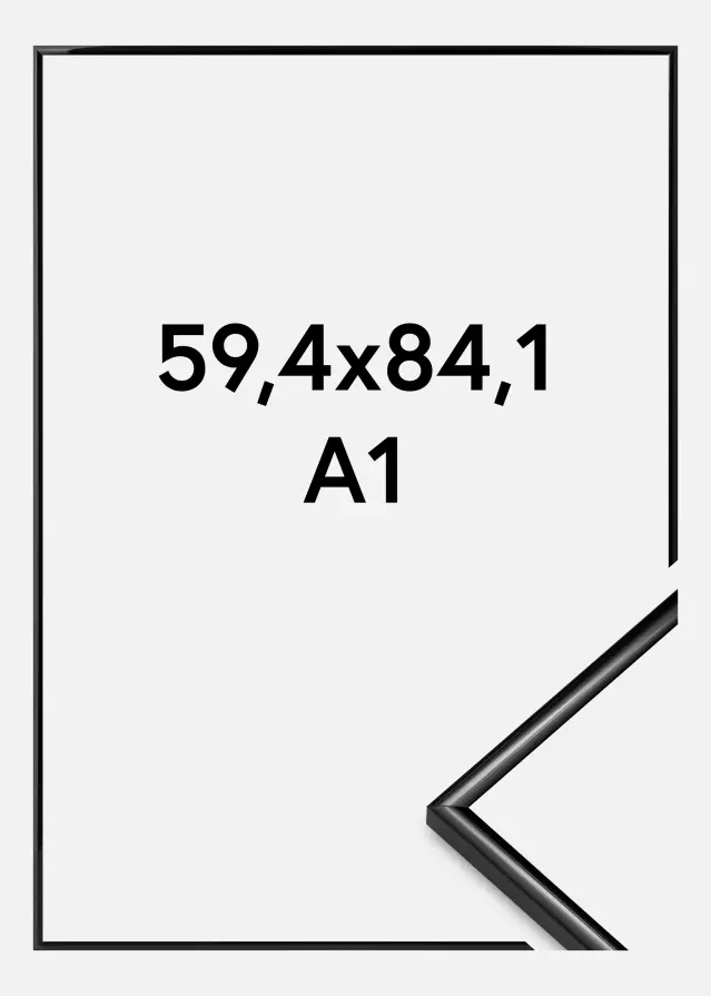 BGA Frame Scandi Acrylic glass Black 59.4x84 cm (A1)