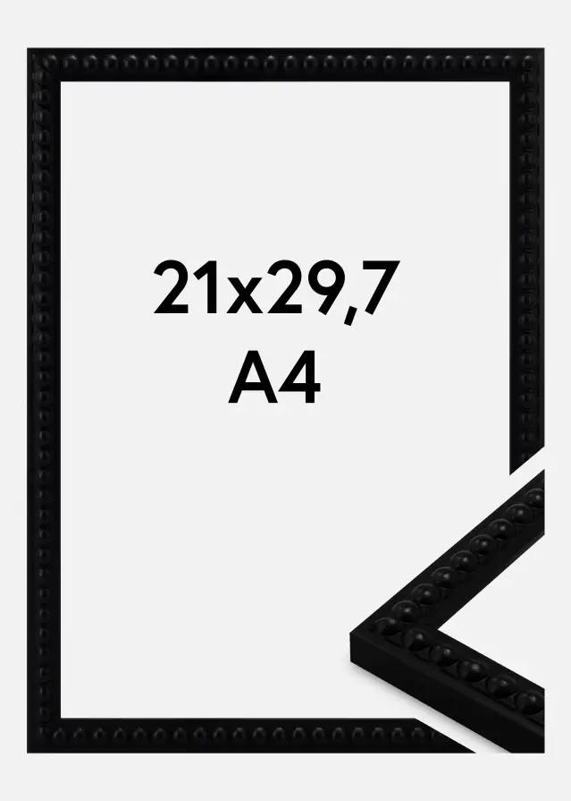 Jämtlands Ramfabrik Frame Perla Acrylic Glass Black 21x29.7 cm (A4)