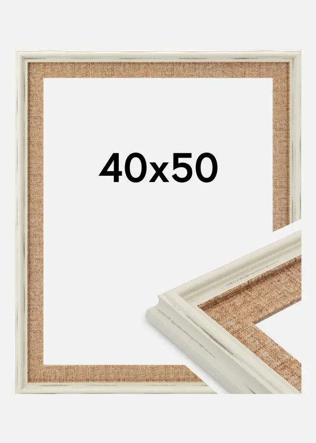 Jämtlands Ramfabrik Frame Sandweave Acrylic Glass White 40x50 cm