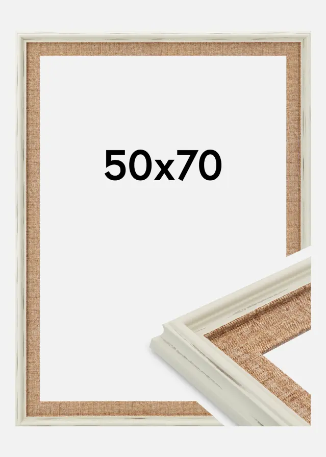 Jämtlands Ramfabrik Frame Sandweave Acrylic Glass White 50x70 cm