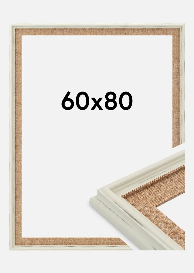 Jämtlands Ramfabrik Frame Sandweave Acrylic Glass White 60x80 cm