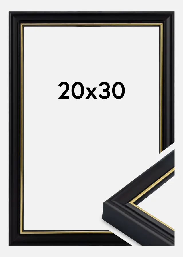 Jämtlands Ramfabrik Frame Canterbury Acrylic Glass Black 20x30 cm