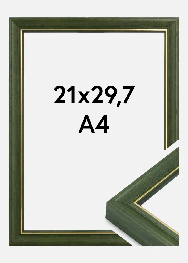 Jämtlands Ramfabrik Frame Canterbury Acrylic Glass Green 21x29.7 cm (A4)