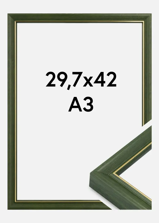 Jämtlands Ramfabrik Frame Canterbury Acrylic Glass Green 29.7x42 cm (A3)