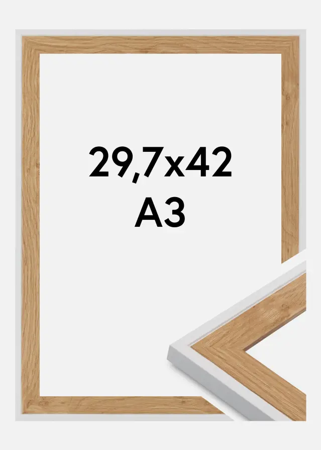 Jämtlands Ramfabrik Frame Clearline Acrylic Glass White 29.7x42 cm (A3)